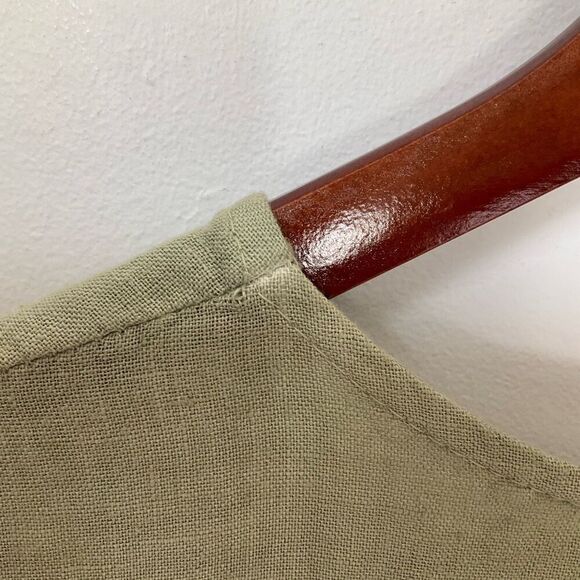 Terzo Millennio shift Dress with Flutter Cap Sleeves, L. Sage Linen! - Picture 10 of 11